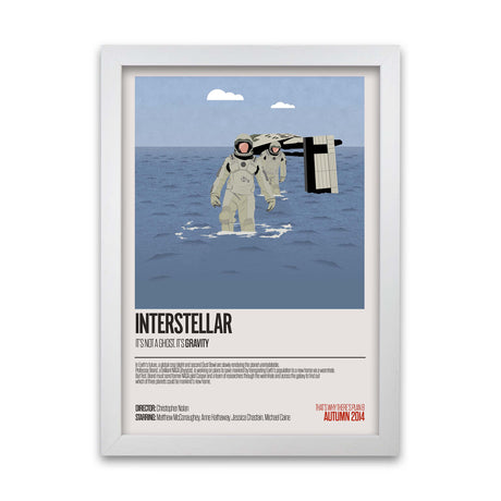 interstellar poster in a white frame