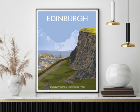 Salisbury Crags, Scotland Poster
