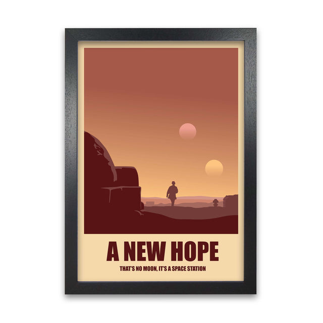 a new hope poster in a black frame