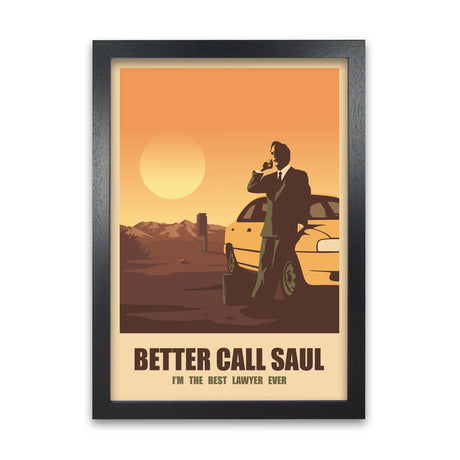 better call saul poster in a black frame