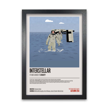 interstellar poster in a black frame