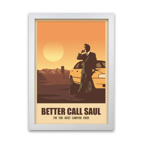 better call saul poster in a white frame