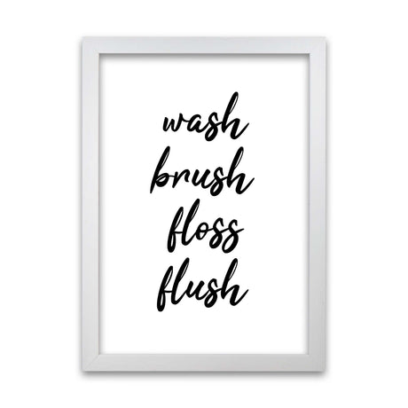 Wash Brush Floss Flush Poster
